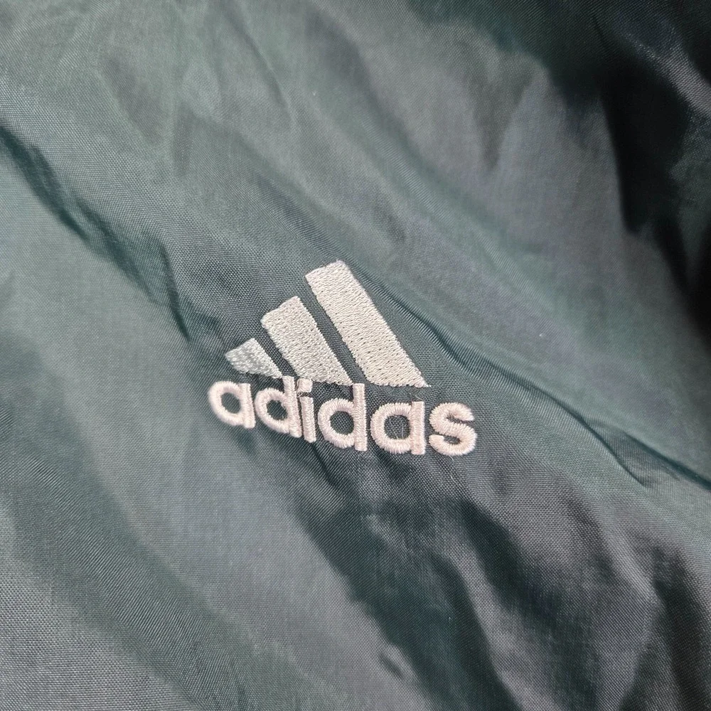 Vintage Adidas Windbreaker Jacket Mens Size Large Full Zip Green White 90s
